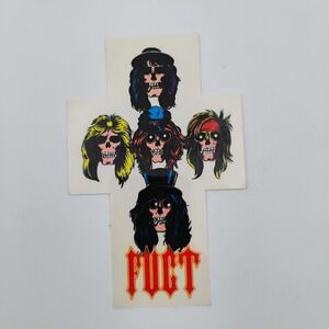 FUCT Vintage 1990 Sticker Guns N Roses GNR Skull Cross Rare Skate Streetwear VTG
